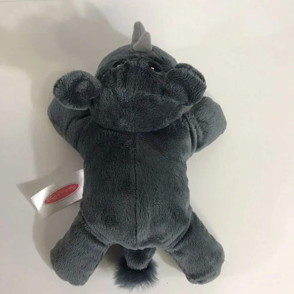 Melissa & Doug Gray Rhino Plush Rhinoceros Stuffed Animal Toy 9”